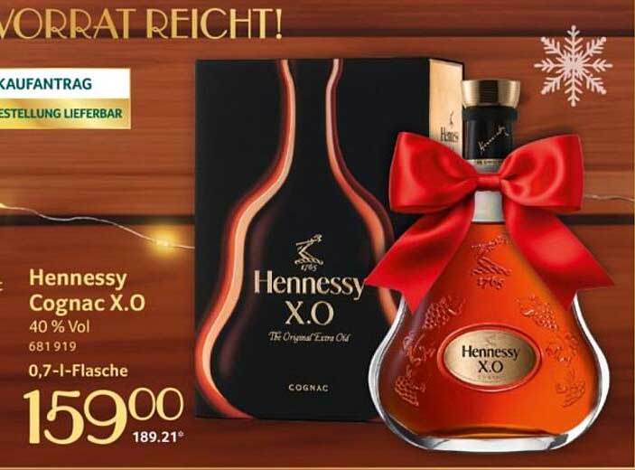 Hennessy Cognac X.O 0,7l Flasche