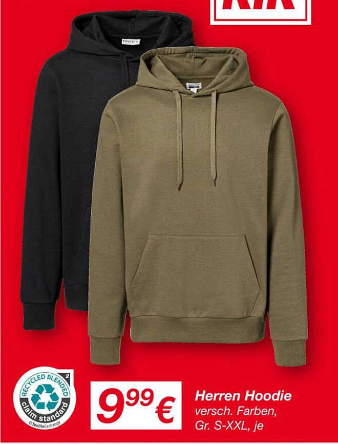 Herren Hoodie - verschieden Farben, Gr. S-XXL, je