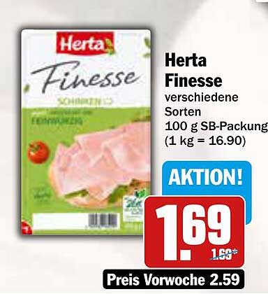 Herta Finesse verschiedene Sorten