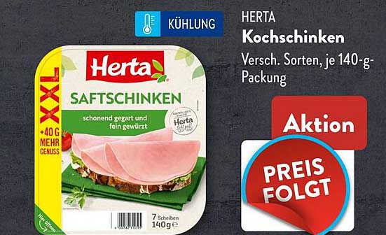 HERTA Kochschinken, verschiedene Sorten, je 140-g-Packung