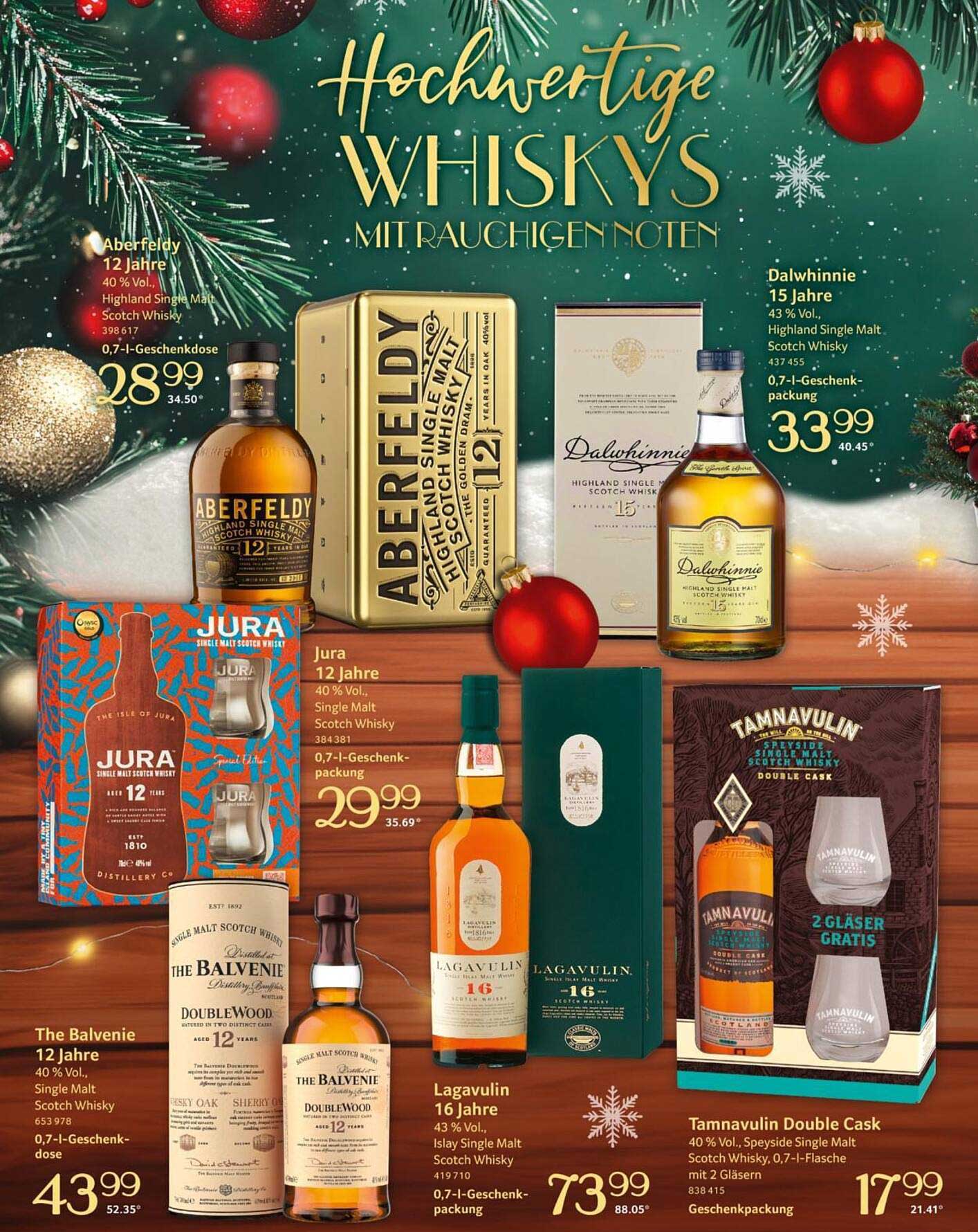 Hochwertige Whiskys mit rauchigen Noten