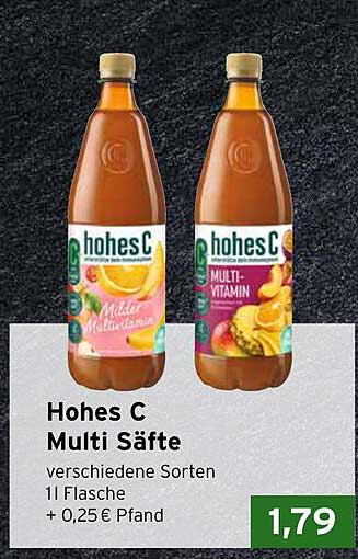 Hohes C Multi Säfte - verschiedene Sorten