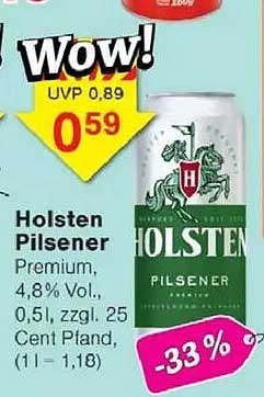 Holsten Pilsener 0,5l - Premium Genuss zum kleinen Preis!