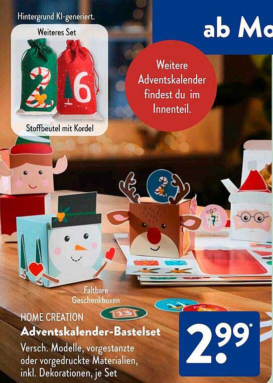 HOME CREATION Adventskalender-Bastelset