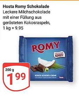 Hosta Romy Schokolade 200 g für nur 1,99 €