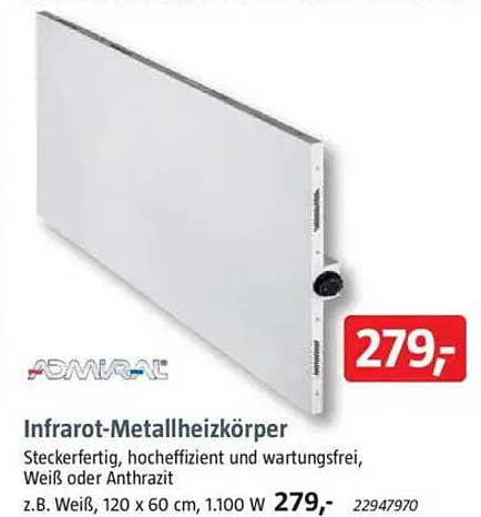 Infrarot-Metallheizkörper - Steckerfertig, hocheffizient und wartungsfrei