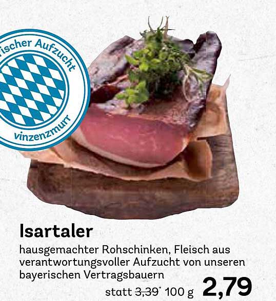 Isartaler - hausgemachter Rohschinken, Fleisch aus verantwortungsvoller Aufzucht