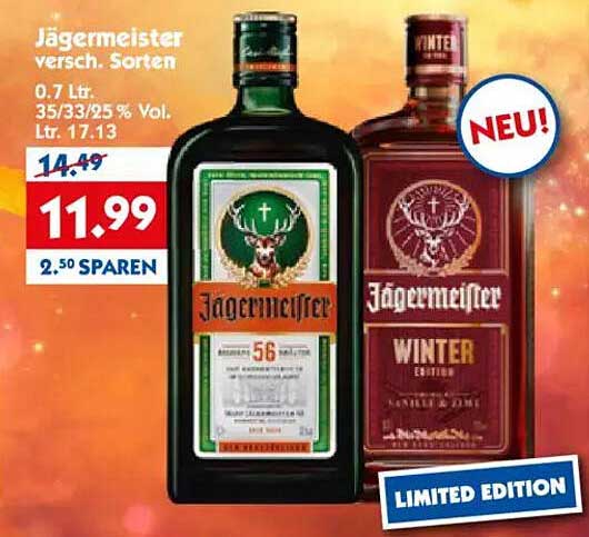 Jägermeister 0.7 L - verschiedene Sorten - NEU!