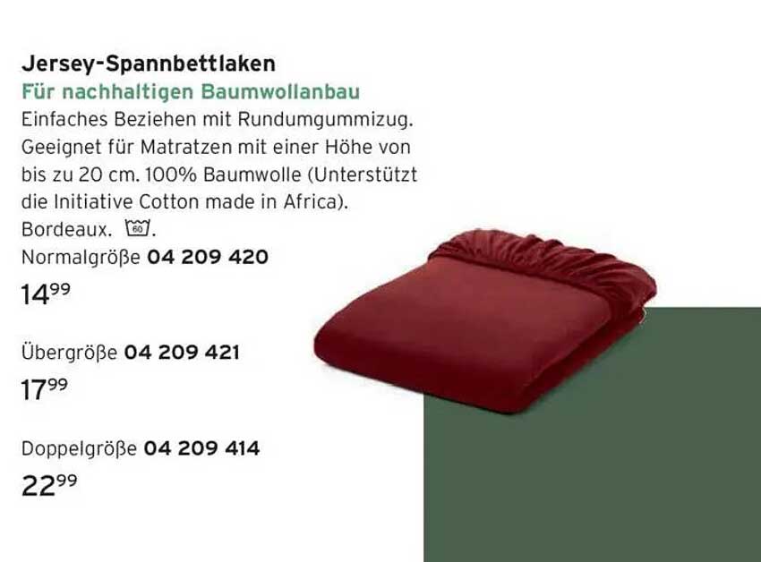 Jersey-Spannbettlaken für nachhaltigen Baumwollanbau