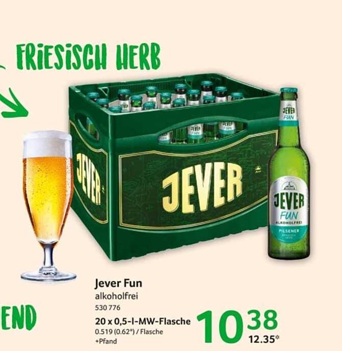 Jever Fun - alkoholfrei, 20 x 0,5-Liter-MW-Flasche