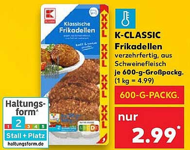 K-CLASSIC Frikadellen 600-g-Großpackung