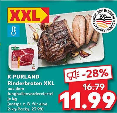 K-Purland Rinderbraten XXL aus dem Jungbullenvorderviertel je kg