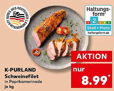 K-PURLAND Schweinefilet in Paprikamarinade je kg