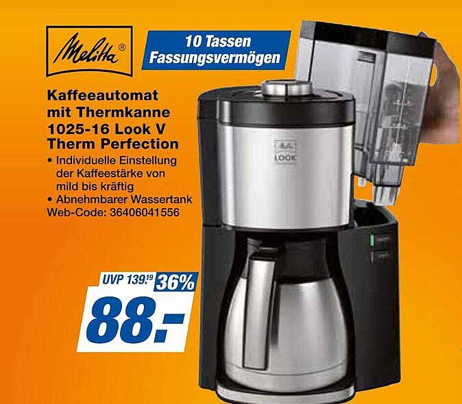 Kaffeeautomat mit Thermkanne 1025-16 Look V Therm Perfection