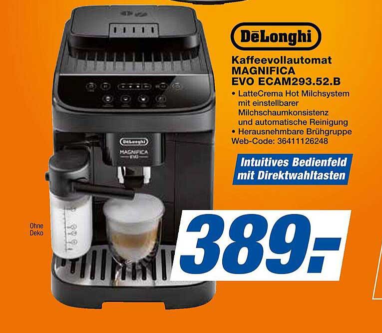 Kaffeevollautomat MAGNIFICA EVO ECAM293.52.B
