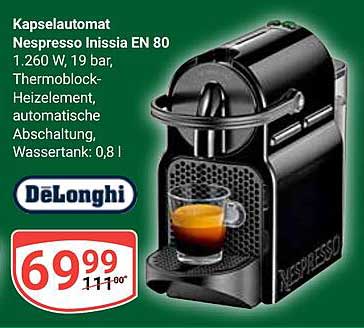 Kapselautomat Nespresso Inissia EN 80 von DeLonghi