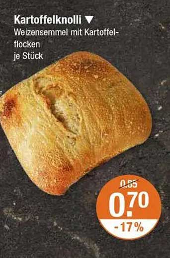 Kartoffelknolli – Weizensemmel mit Kartoffelflocken je Stück