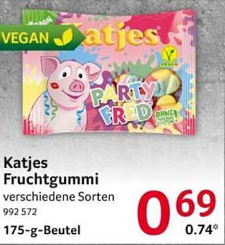 Katjes Fruchtgummi verschiedene Sorten 175-g-Beutel