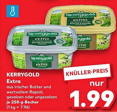 KERRYGOLD Extra aus irischer Butter und wertvollem Rapsöl nur 1,99 €