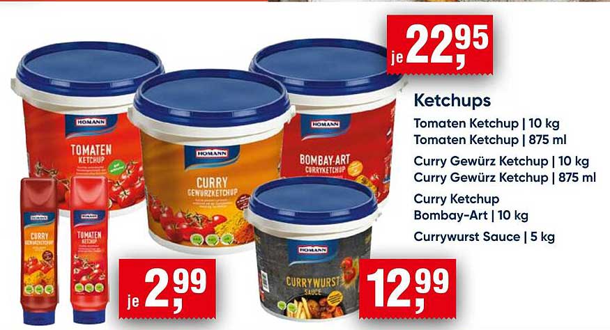Ketchup-Sortiment von Homan