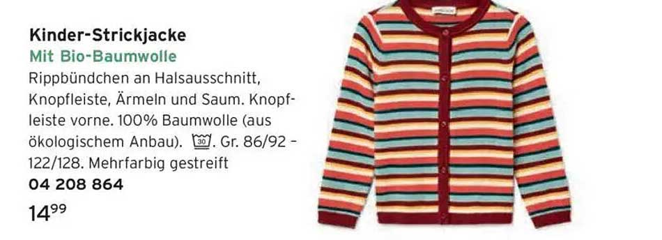 Kinder-Strickjacke Mit Bio-Baumwolle