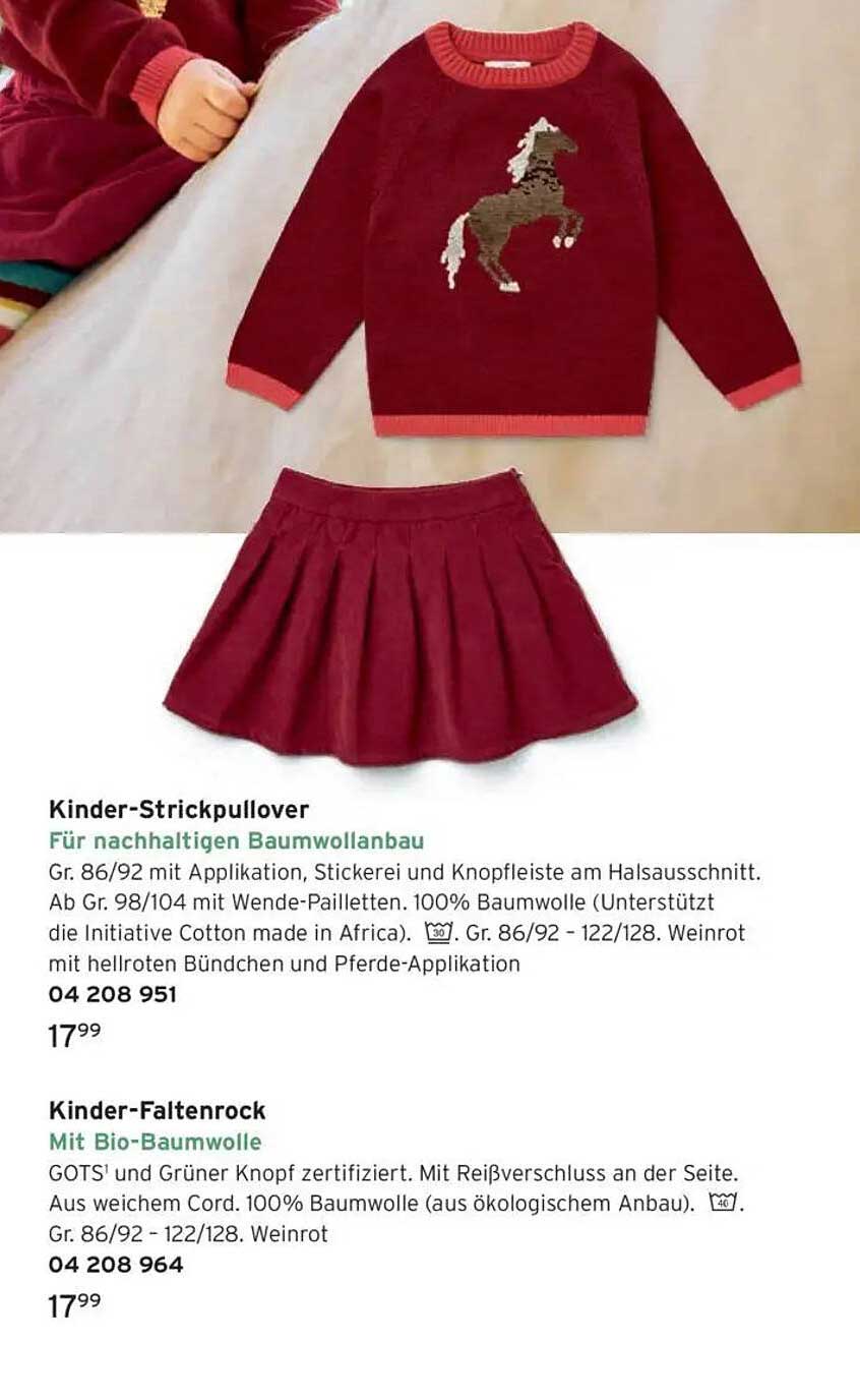 Kinder-Strickpullover Für nachhaltigen Baumwollanbau
