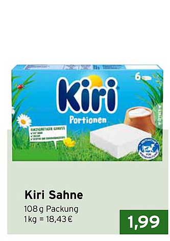 Kiri Sahne Portionen 108 g Packung