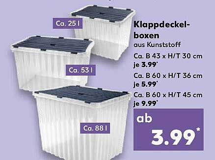 Klappdeckel-Boxen aus Kunststoff