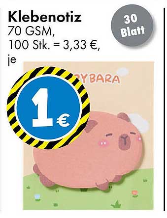 Klebenotiz 30 Blatt - süßes Design