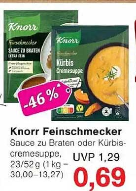 Knorr Feinschmecker Sauce zu Braten oder Kürbiscremesuppe