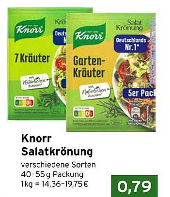 Knorr Salatkrönung verschiedene Sorten 40-55 g Verpackung