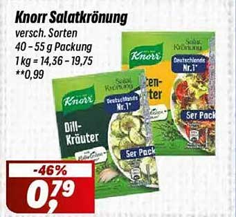 Knorr Salatkrönung - Verschiedene Sorten