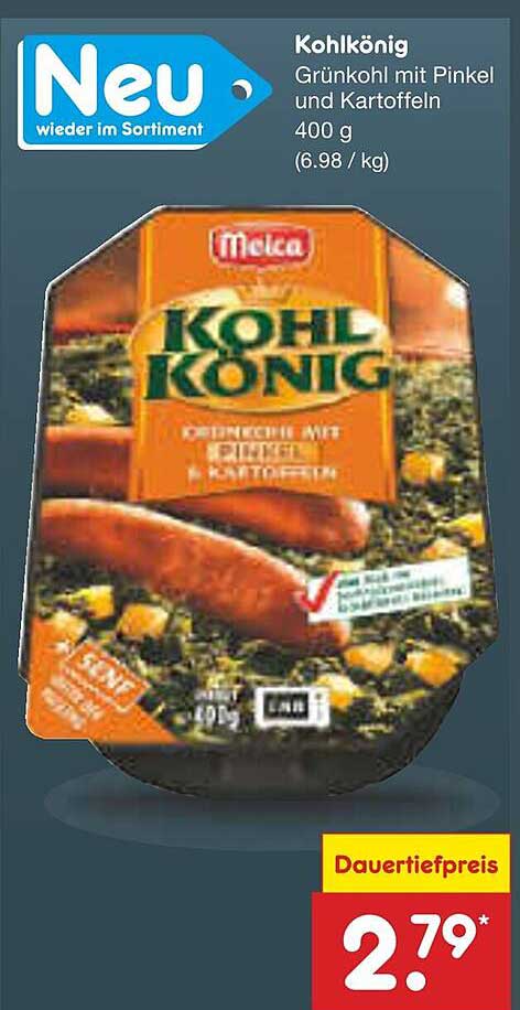 Kohl König - Grünkohl mit Pinkel und Kartoffeln 400 g