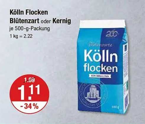 Kölln Flocken Blütenzart oder Kernig je 500-g-Packung