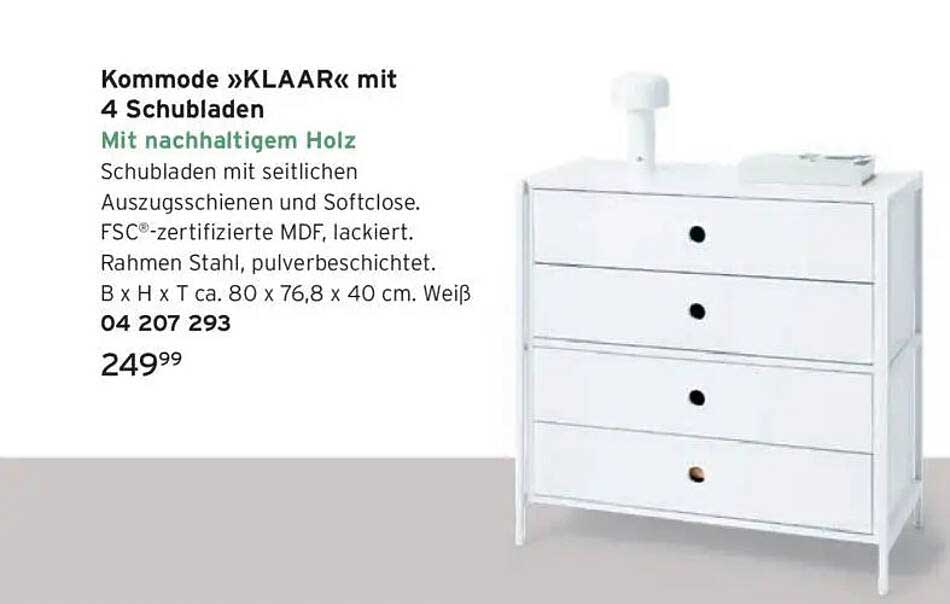 Kommode »KLAAR« mit 4 Schubladen