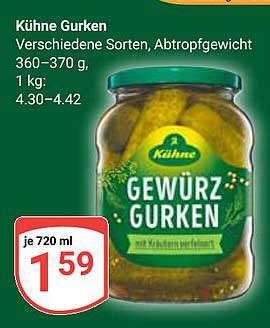 Kühne Gewürz Gurken 720 ml