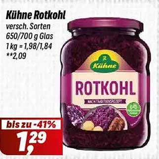 Kühne Rotkohl 650/700 g Glas