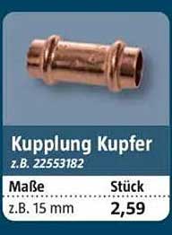 Kupplung Kupfer z.B. 22553182