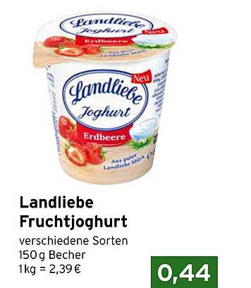 Landliebe Fruchtjoghurt 150 g - Erdbeere und andere Sorten