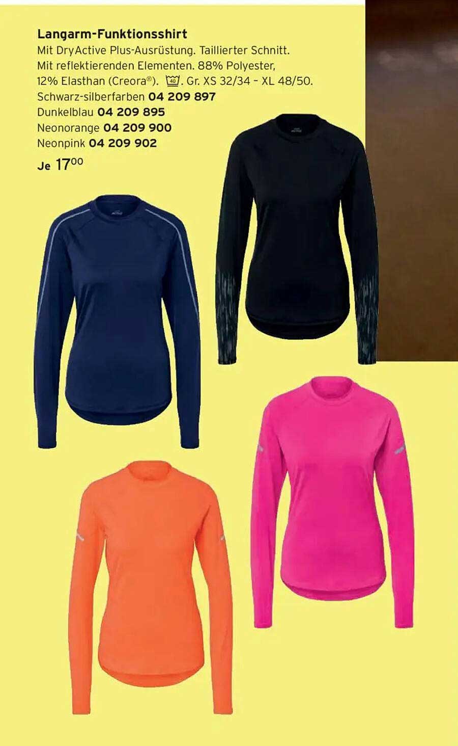 Langarm-Funktionsshirt mit DryActive Plus-Ausrüstung
