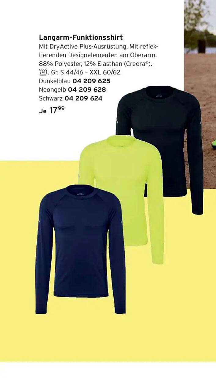 Langarm-Funktionsshirt mit DryActive Plus-Ausrüstung