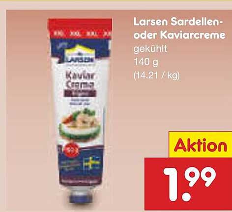 Larsen Sardellen- oder Kaviarcreme gekühlt 140 g