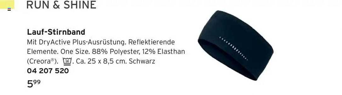 Lauf-Stirnband mit DryActive Plus-Ausrüstung