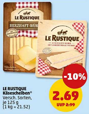 LE RUSTIQUE Käsescheiben - Versch. Sorten, je 125 g