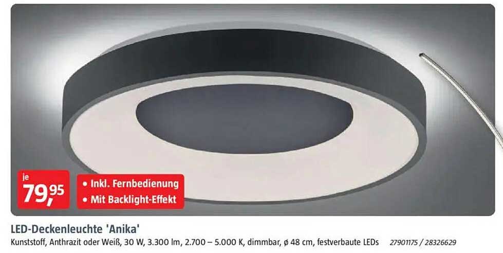 LED-Deckenleuchte 'Anika'
