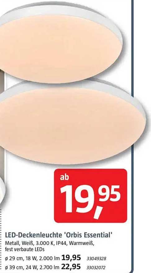 LED-Deckenleuchte 'Orbis Essential'
