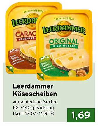 Leerdammer Käse-Scheiben - Verschiedene Sorten