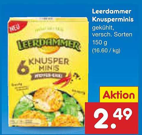 Leerdammer Knusperminis, gekühlt, 150 g