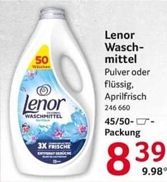 Lenor Waschmittel - Flüssig oder Pulver, Aprilfrisch, 246 660