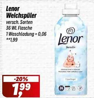 Lenor Weichspüler - versch. Sorten, 36 WL Flasche